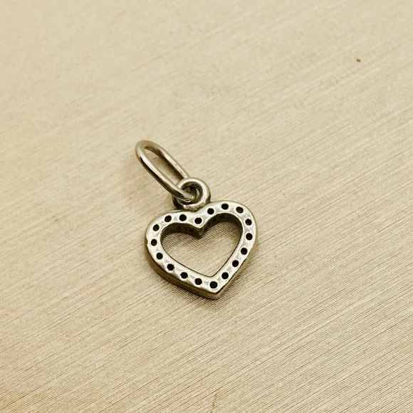 EUC Pandora 390325PCZ Sterling Silver Heart Pendant w/ Pink Zirconia - Picture 5 of 7